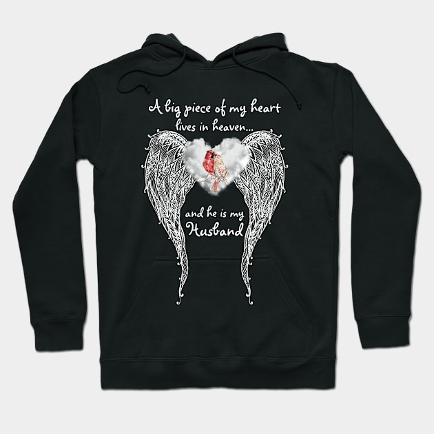 A Big Piece Of My Heart Lives In Heaven And He Is My Husband Hoodie by DMMGear